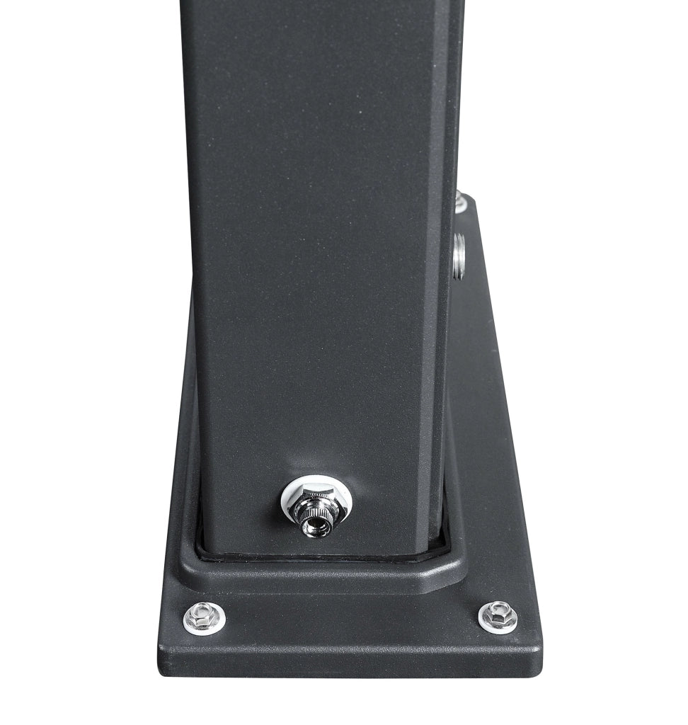 Doccia Solare Ibrida da Giardino 40L Miscelatore e Doccetta Lavapiedi Antracite/Inox