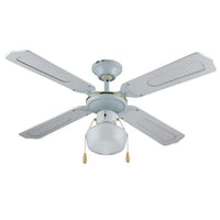 VENTILATORE A SOFFITTO 4 PALE BIANCO 105 CM 55W