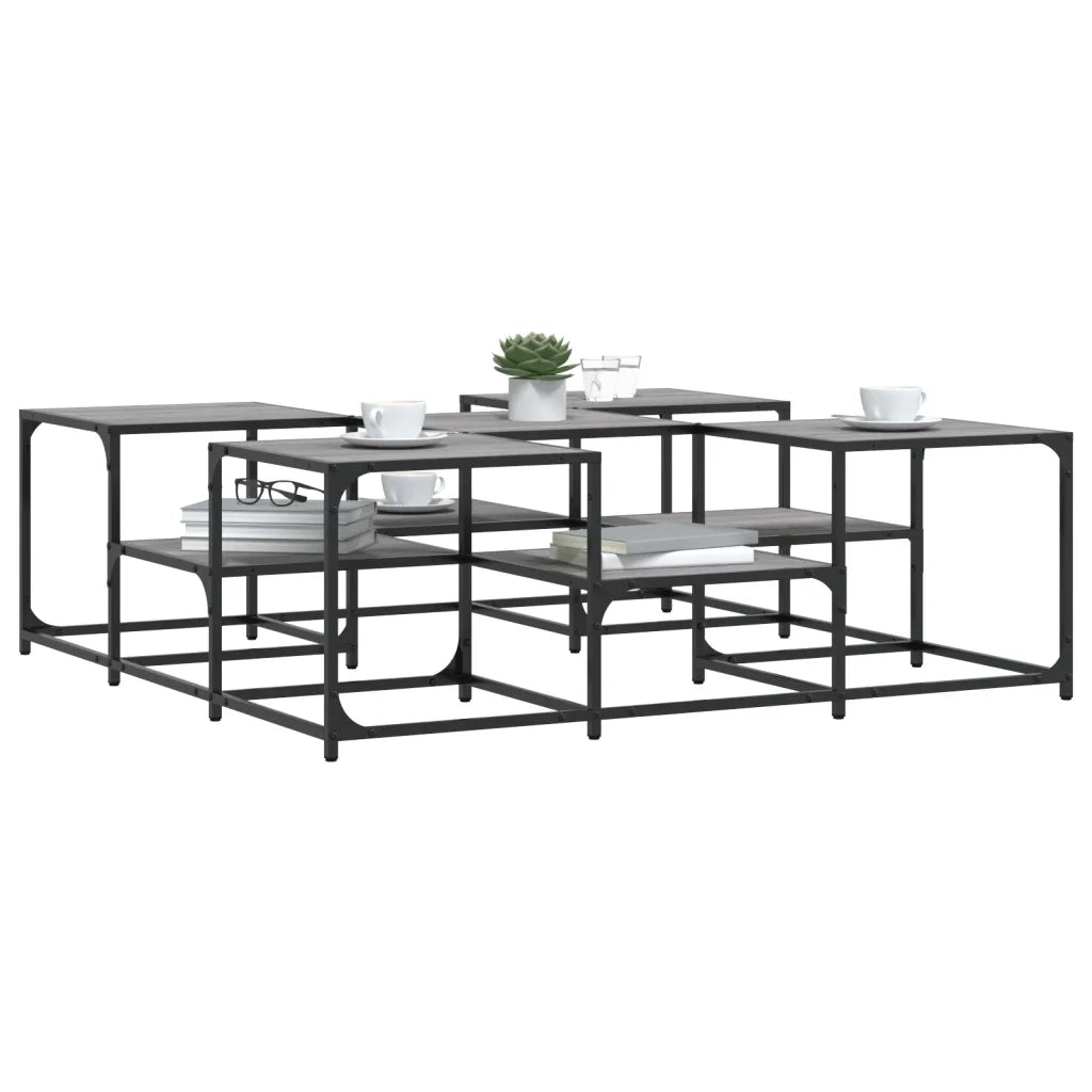 Tavolino Salotto Grigio Sonoma 121x121x40 cm Legno Multistrato 839071