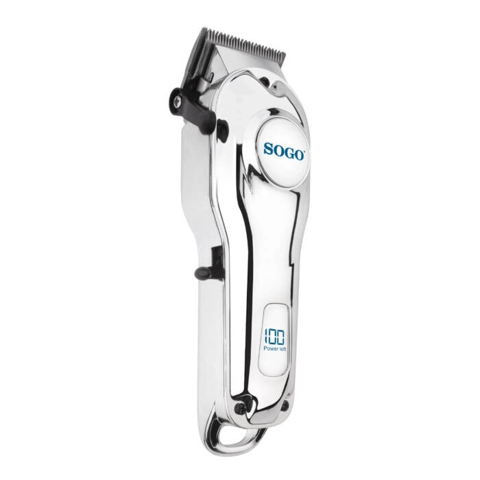 Tagliacapelli ricaricabile con display LED, batteria Li-ion 2000mAh, 4 pettini guida 3-13mm, autonomia 150 minuti - SOGO