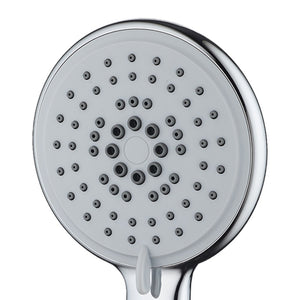 Doccetta cromata a 3 getti con puntine autopulenti - serie milos