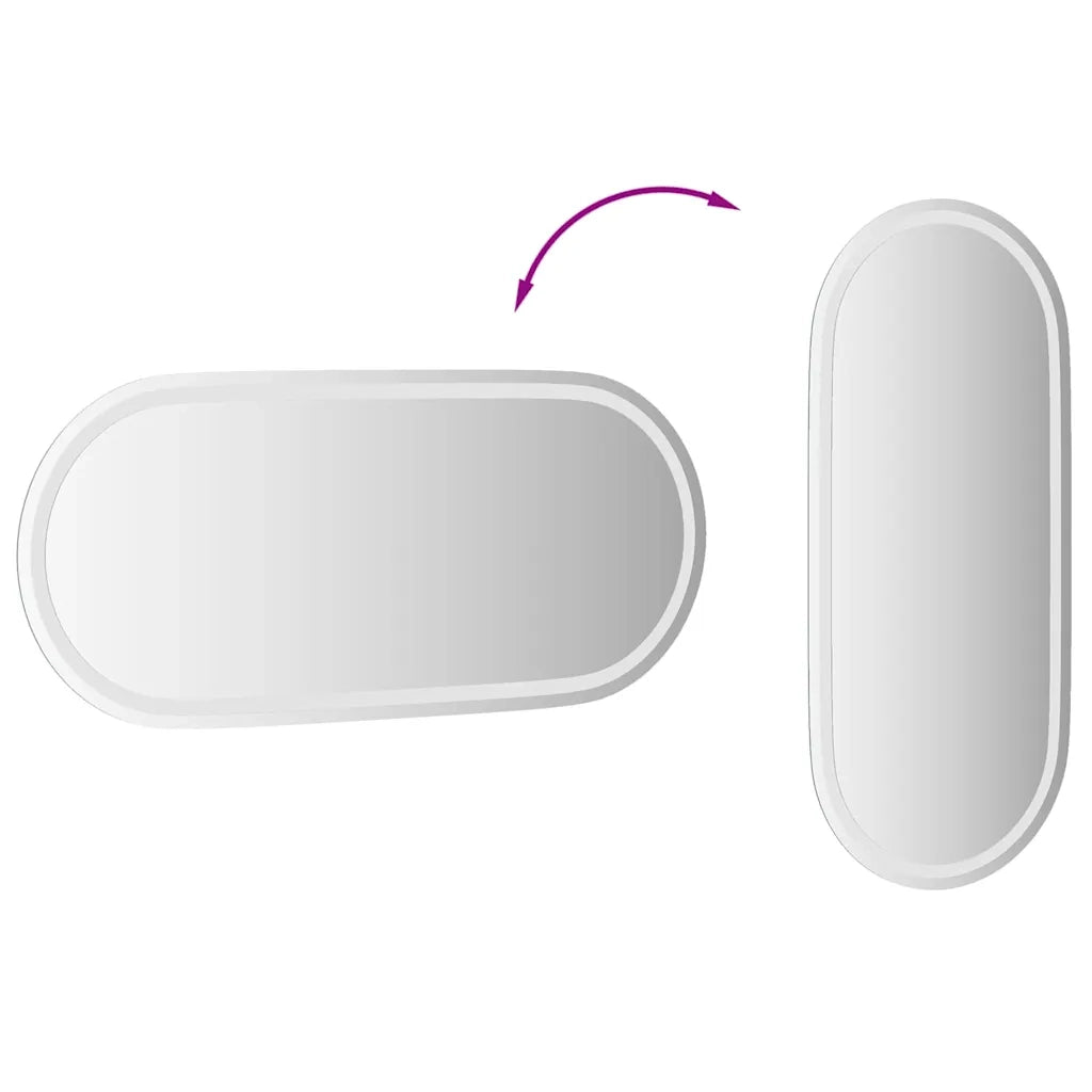 vidaXL Specchio da Bagno LED 100x45 cm Ovale