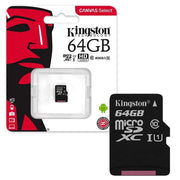 Trade Shop - Kingston Micro Sd 64 Gb Classe 10 Microsd 80 Mb/s Canvas Scheda Memoria 64gb -