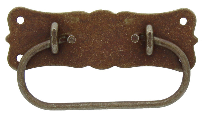maniglia anticata art.06015.10 in ferro vecchio mm.105x55 cod:ferx.20421