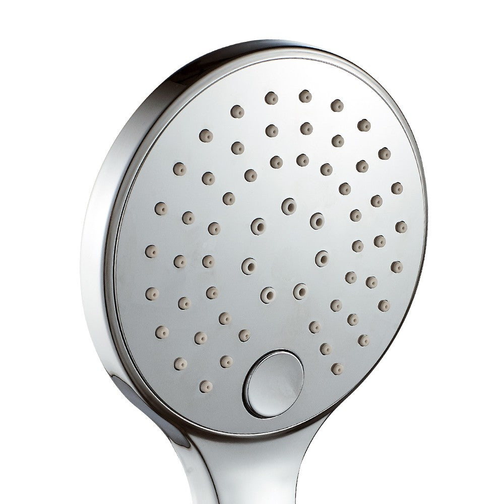 Doccino cromato a 3 getti con pulsante comando - serie koleos