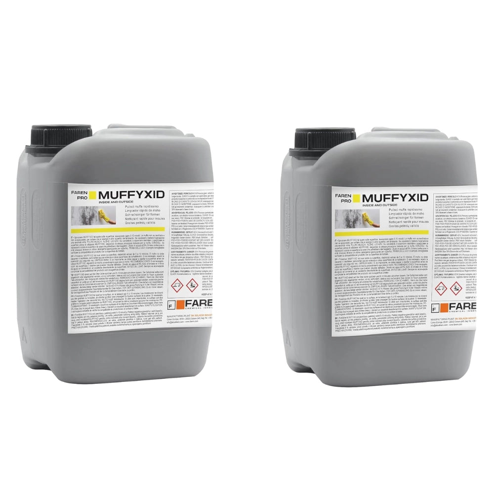 Faren muffyxid 5 litri pulitore antimuffa ad azione rapida igienizzante 2 pezzi