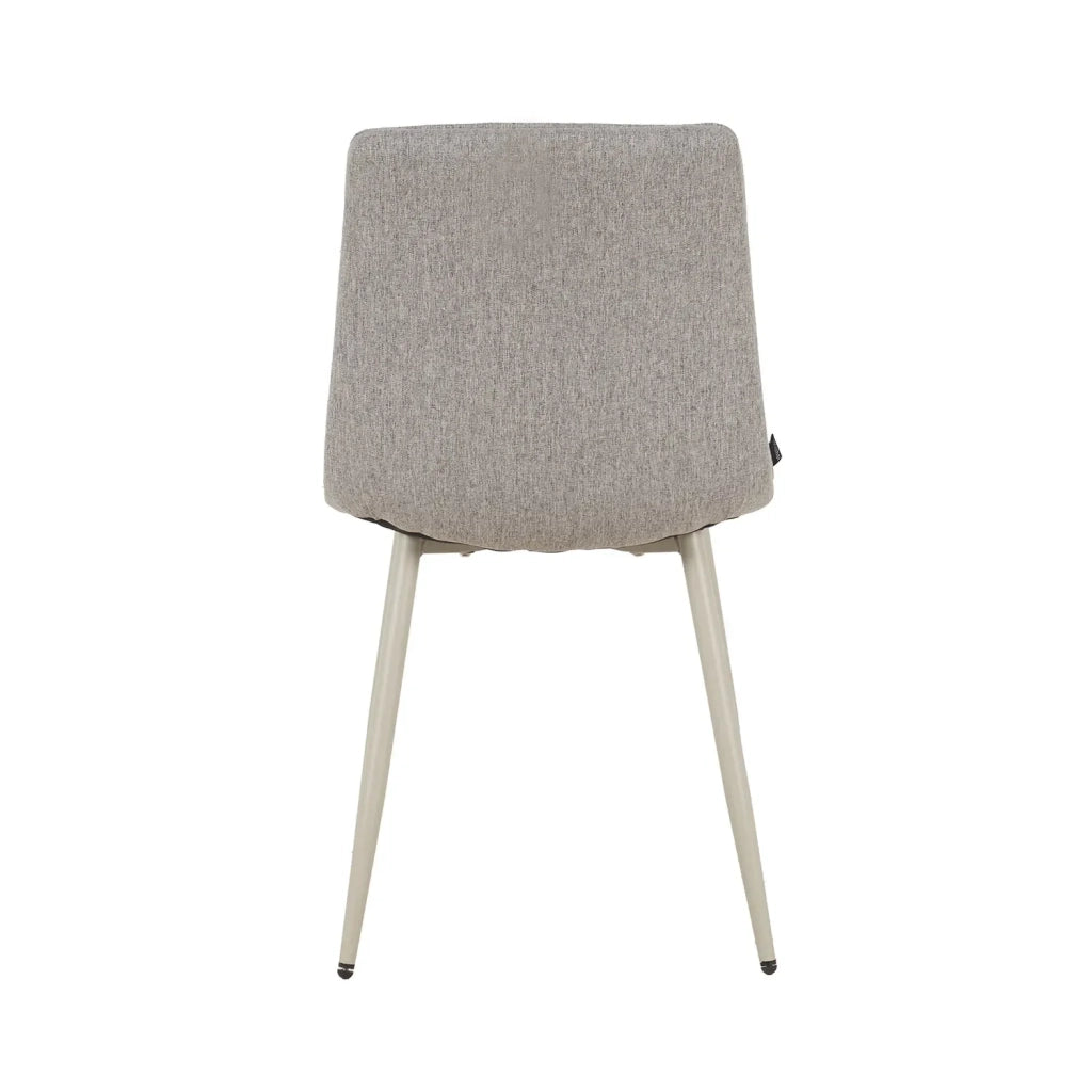 LÚZETE - SEDIA DA PRANZO IMBOTTITA GRIGIO SCURO CON GAMBE BEIGE TULUM