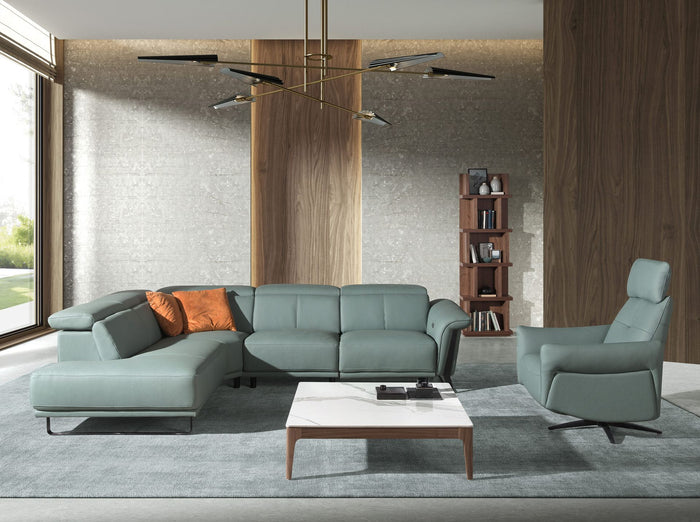 Tavolino quadrato in marmo porcellanato e noce