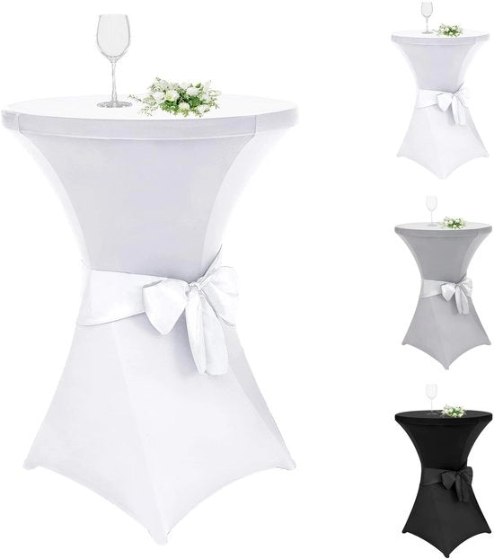 Tavola da Caffè Ø60 cm - Tavolo da Pranzo - Tavolo da Banchetto - Tavolo da Festa - Tavolo da Soggiorno - Impermeabile - Resistente ai Sfregamenti - Tessuto Oxford Stretto