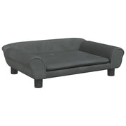 Lettino per Cani Grigio Scuro 70x48x22 cm in Velluto CFW1456560
