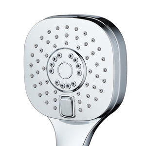 Doccino cromato a 2 getti con pulsante comando - serie paros