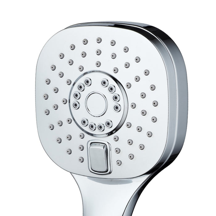 Doccino cromato a 2 getti con pulsante comando - serie paros