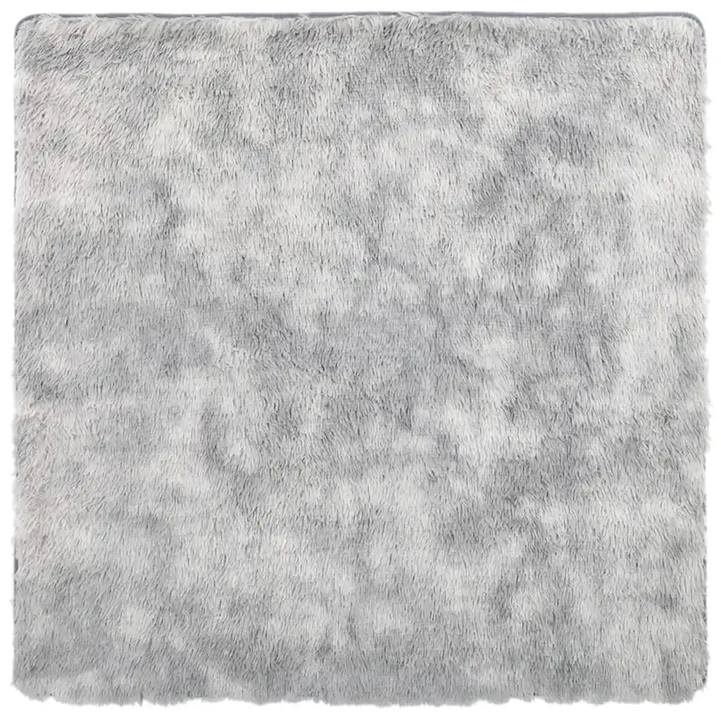 Tappeto Shaggy a Pelo Lungo NAVARRA Grigio Argento 160x160cm
