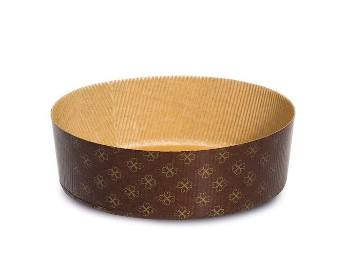 Confezione 3 stampi panettone basso easy bake in carta gr 750 cm 20x9 h