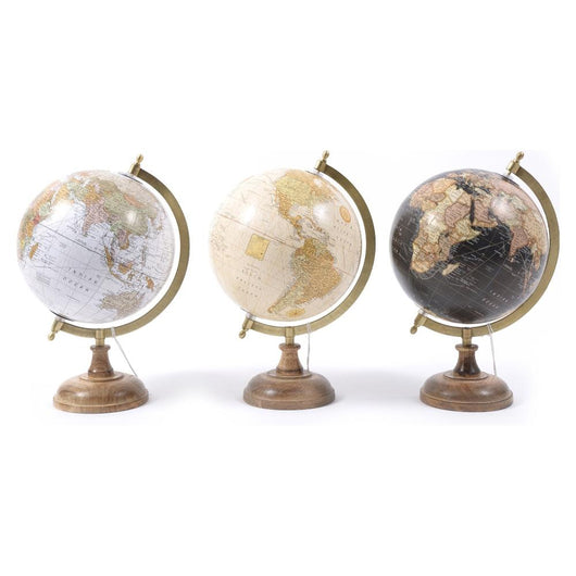 MAPPAMONDO 23X21XH33CM CON BASE IN LEGNO