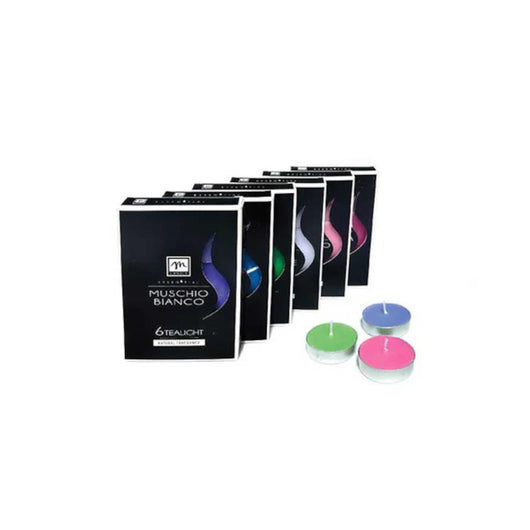 SET 6 TEALIGHT 10GR IN 6 DIVERSE FRAGRANZE