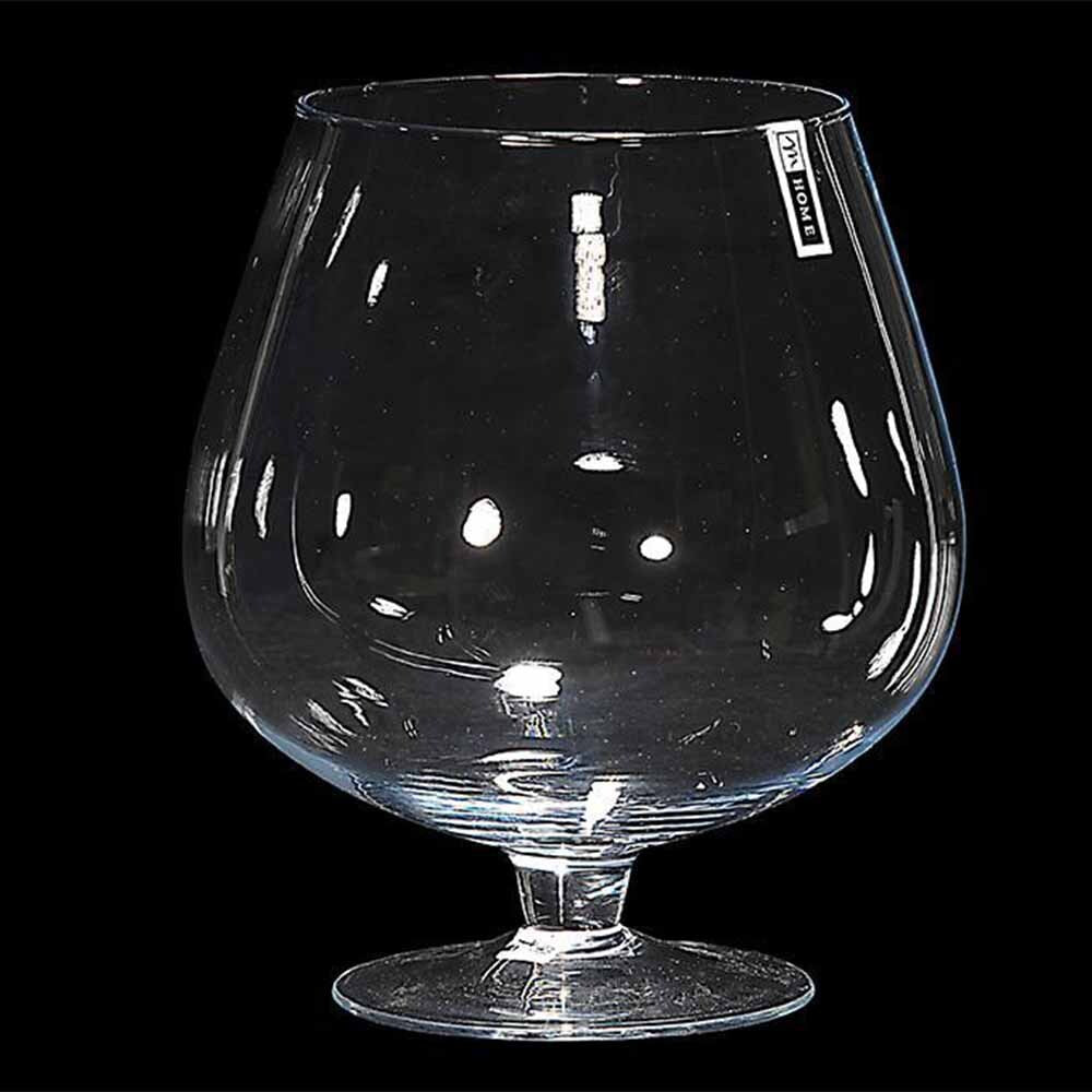 VASO COGNAC D.22XH19CM IN VETRO TRASPARENTE