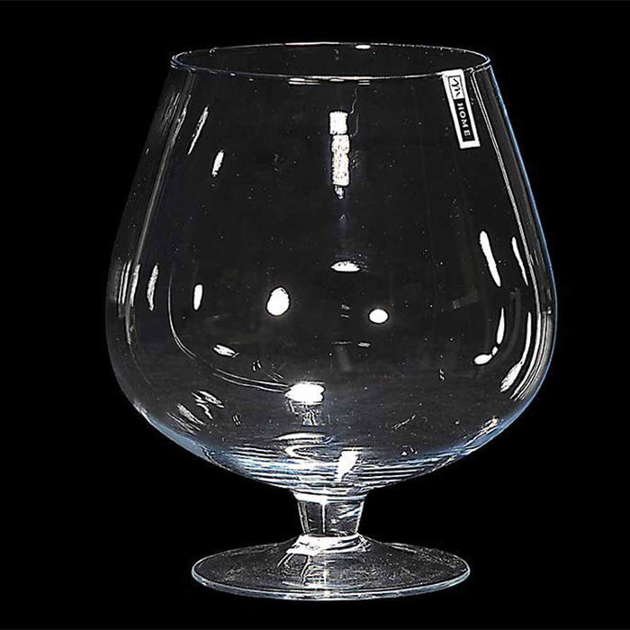VASO COGNAC D.22XH19CM IN VETRO TRASPARENTE