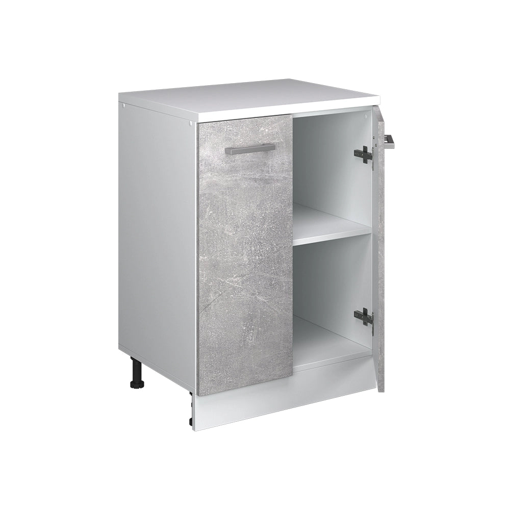 Mobile per mansarda Rion Calcestruzzo/Bianco 60 x 83.8 cm senza inclinazione con 2 ante Vicco