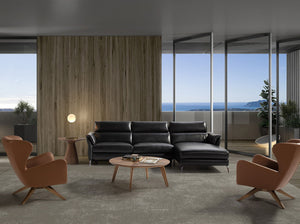 Tavolo angolare rotondo in noce