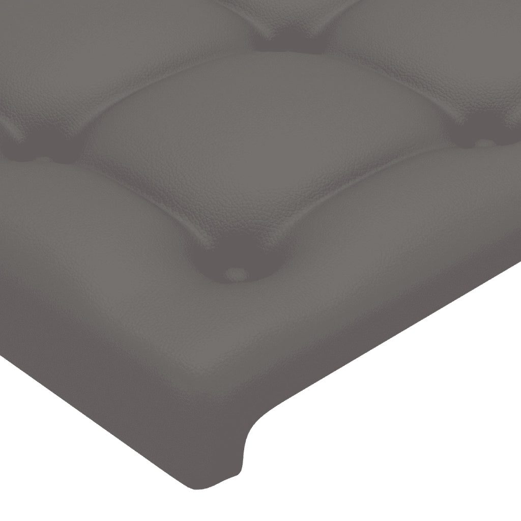 Giroletto a Molle con Materasso Grigio 100x200 cm in Similpelle 3142831