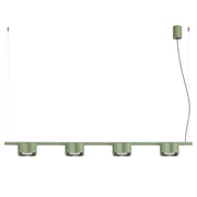 Lampadario OVIO 4 verde salvia Gx53