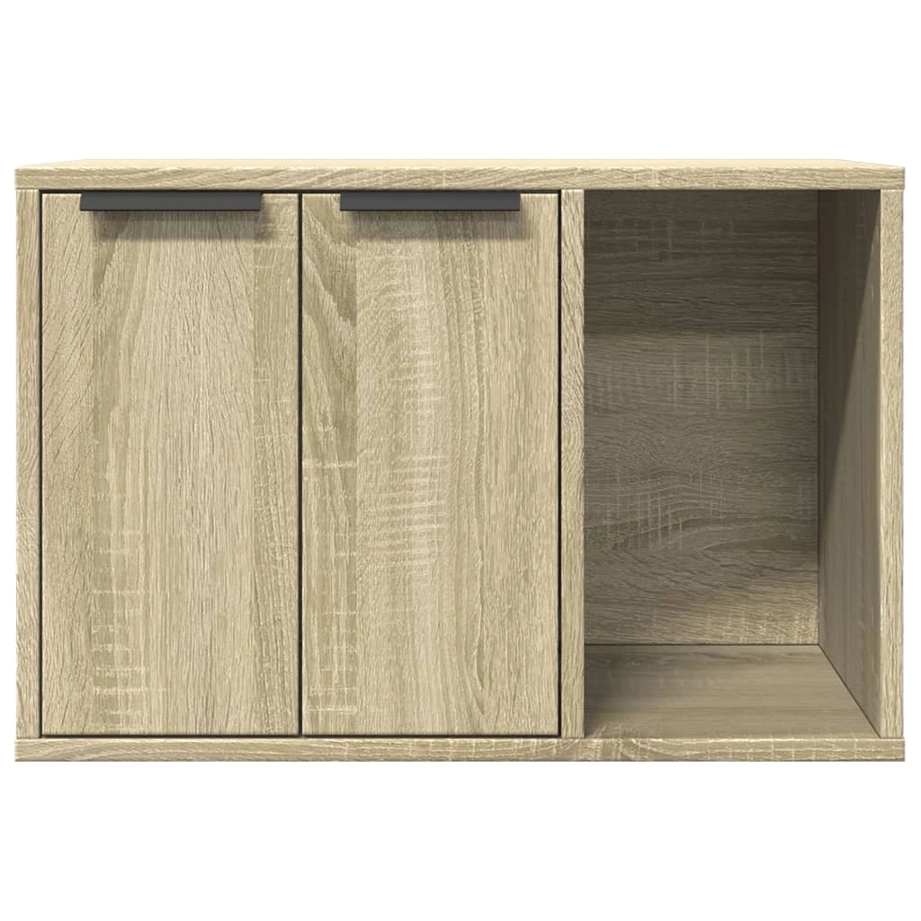 Mobiletto per lettiera per gatti in legno ingegnerizzato Sonoma marrone 02_0043341