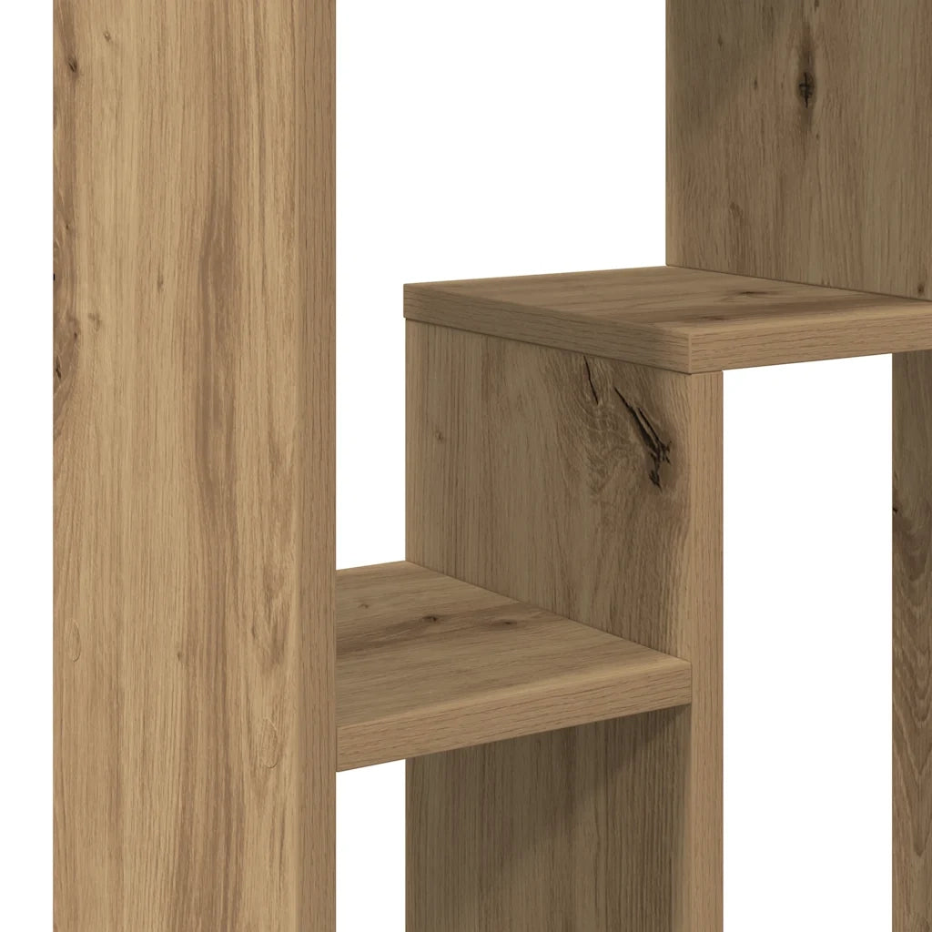 Libreria-Scaffale per Libri-Mobile di Stoccaggio Rovere Artigianale 63x20x90 cm in Truciolato