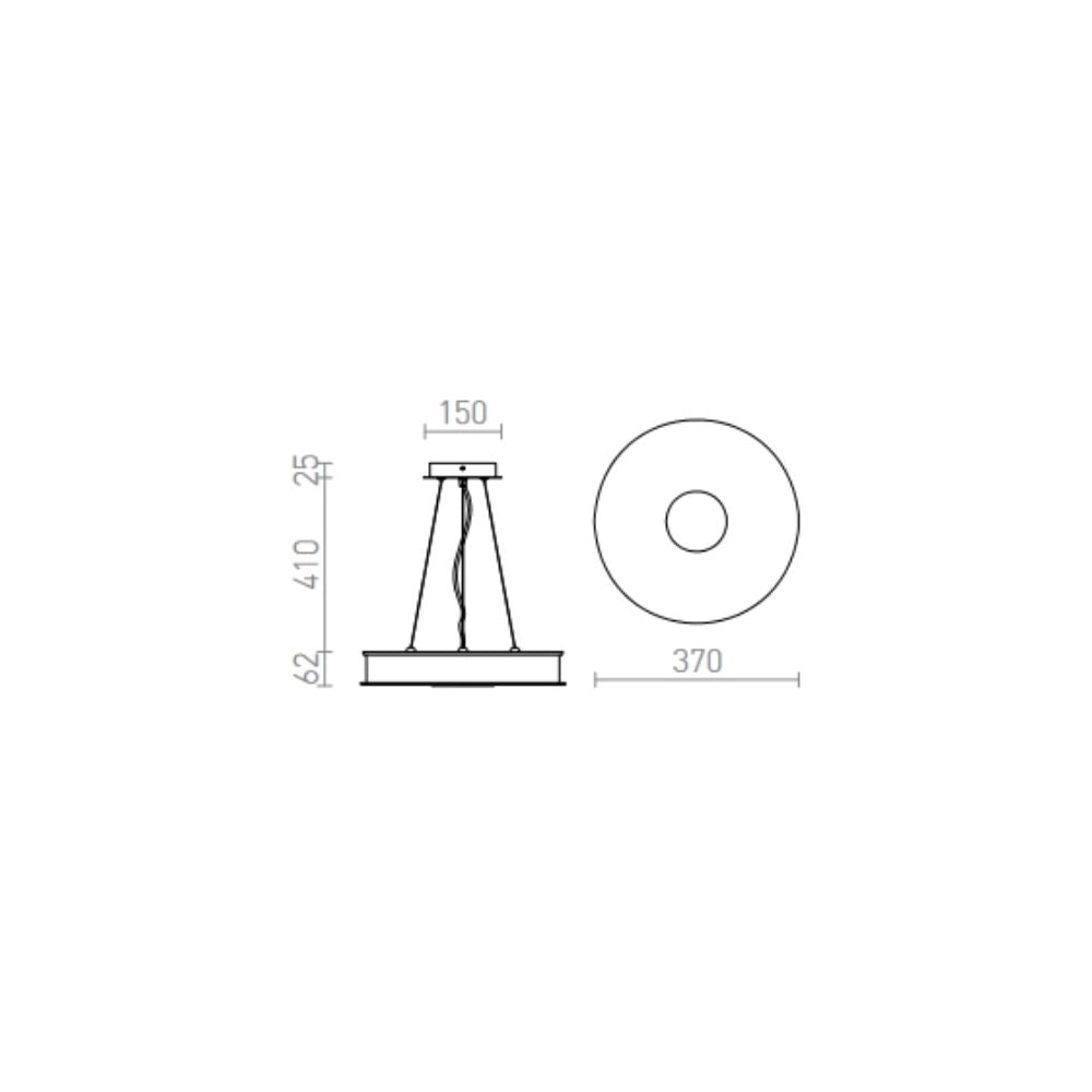 Lampada Lampadario ASTERI a sospensione vetro satinato/cromo 230V 2GX13 40W