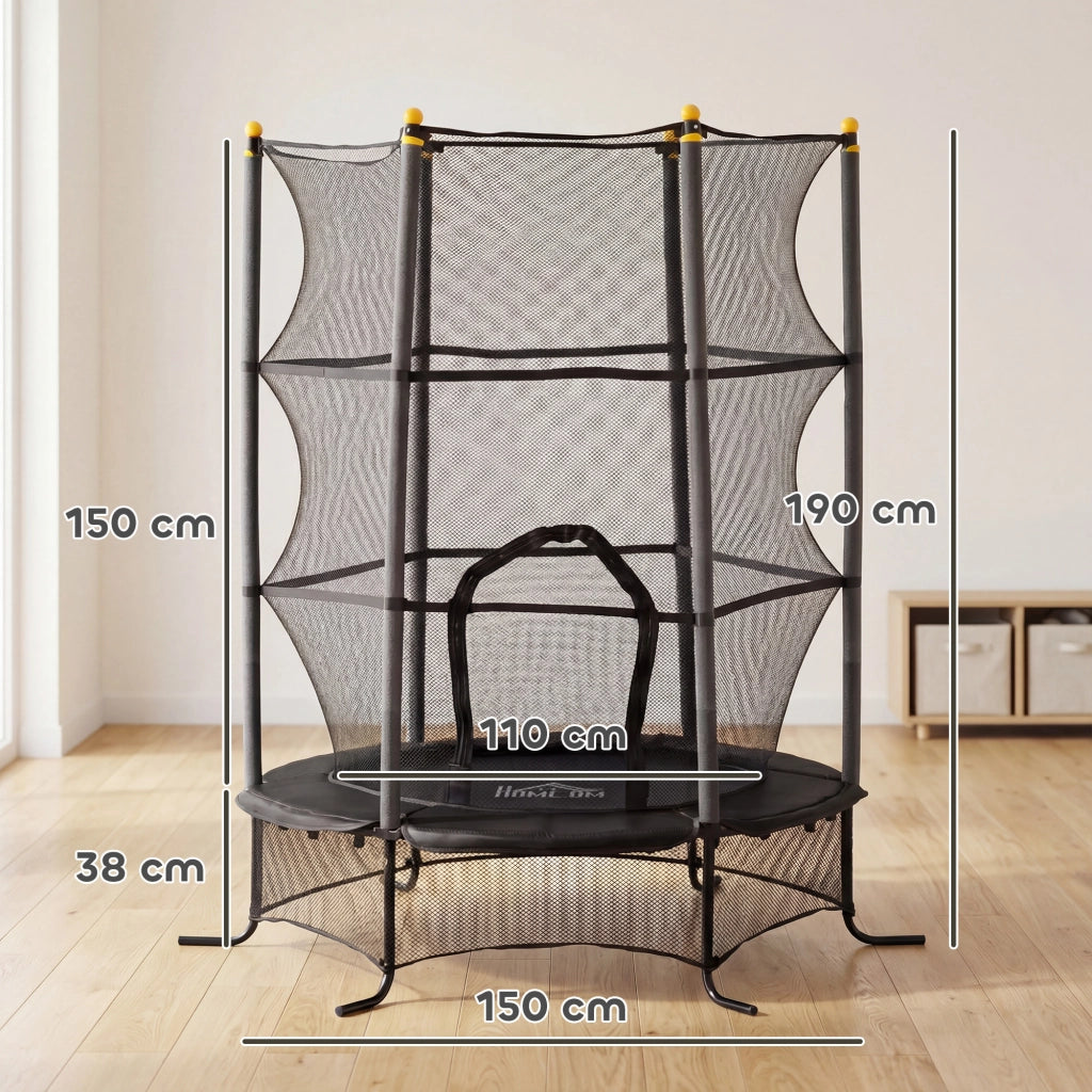 Trampolino Elastico Bambini ¨C zephmum ¨C Nero, ?160x190 cm