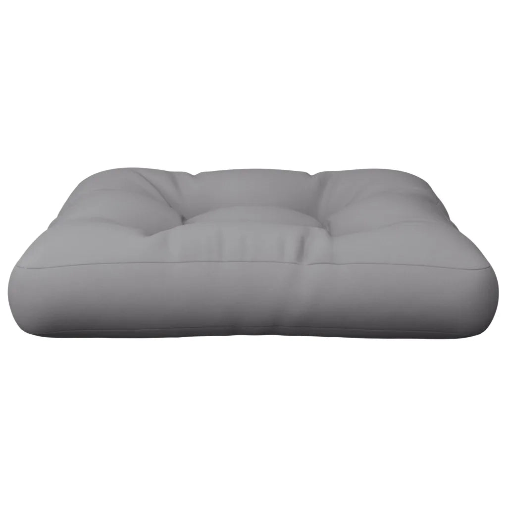 Cuscino per Pallet Grigio 60x60x12 cm in Tessuto