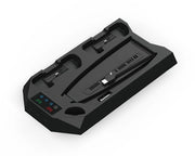 Adatto per Utilizzo su PS5 Pro/PS5 Slim/PS5 Supporto raffreddamento PS5 DE/UHDFanbase Stazione ricarica multifunzionale gamepad - nero