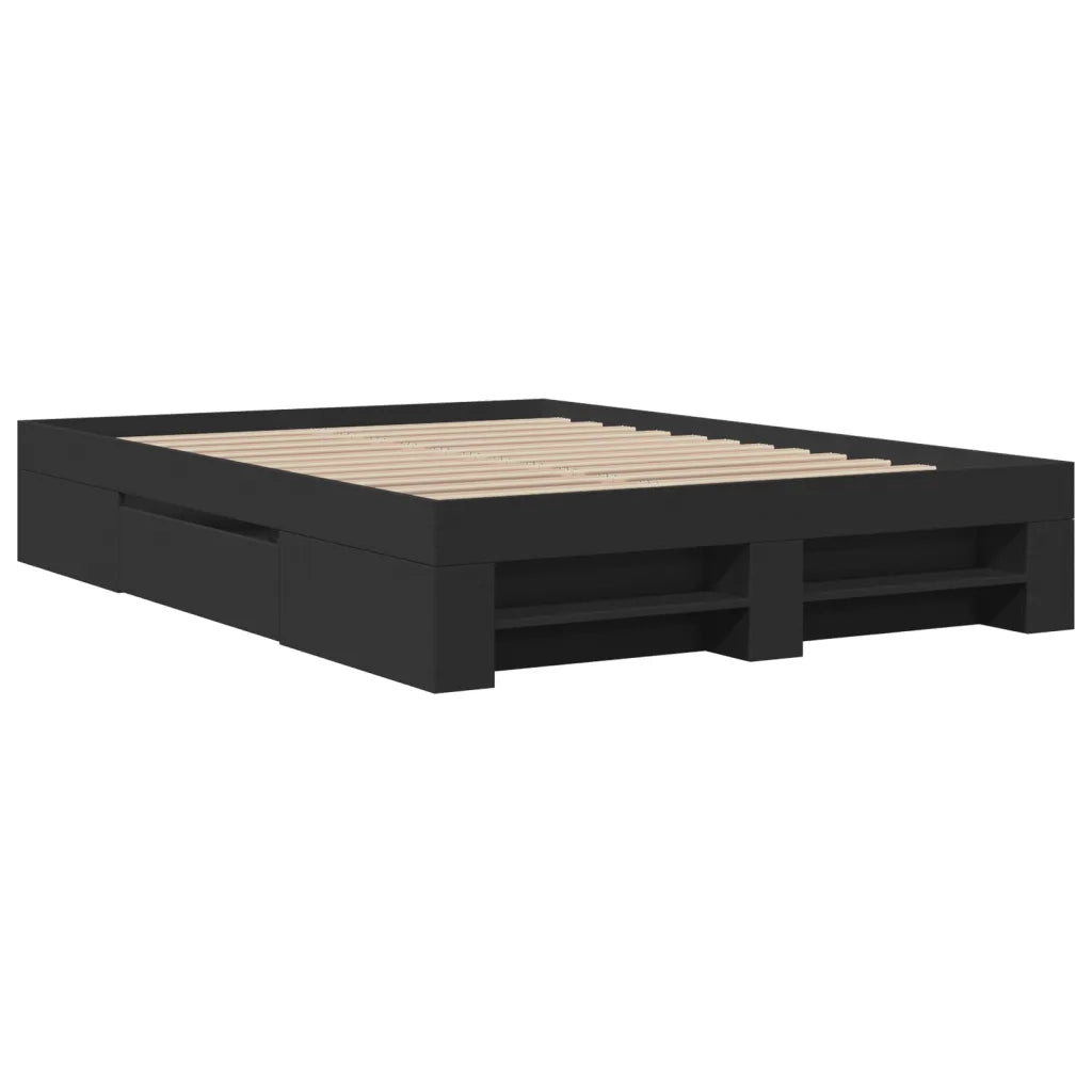 vidaXL Giroletto Nero 120x190 cm in Legno Multistrato