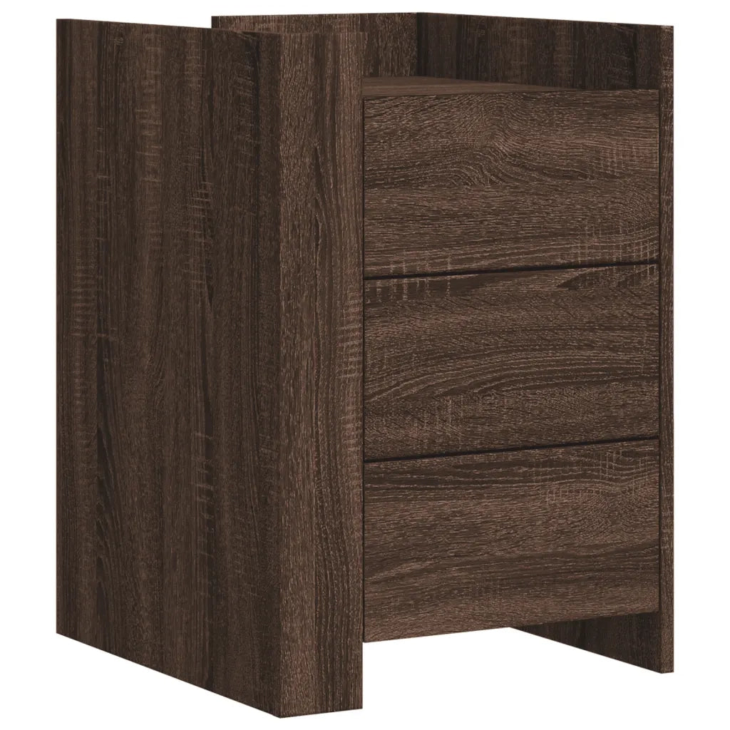 Comodino Rovere Marrone 45x50x65 cm in Legno Multistrato 848310