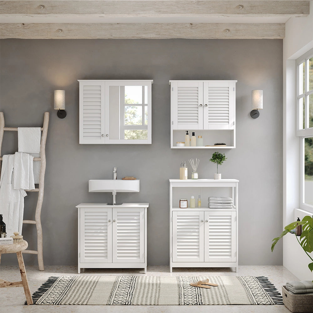 Vicco Armadio a muro universale Bianco 60 x 66 cm con 2 ante