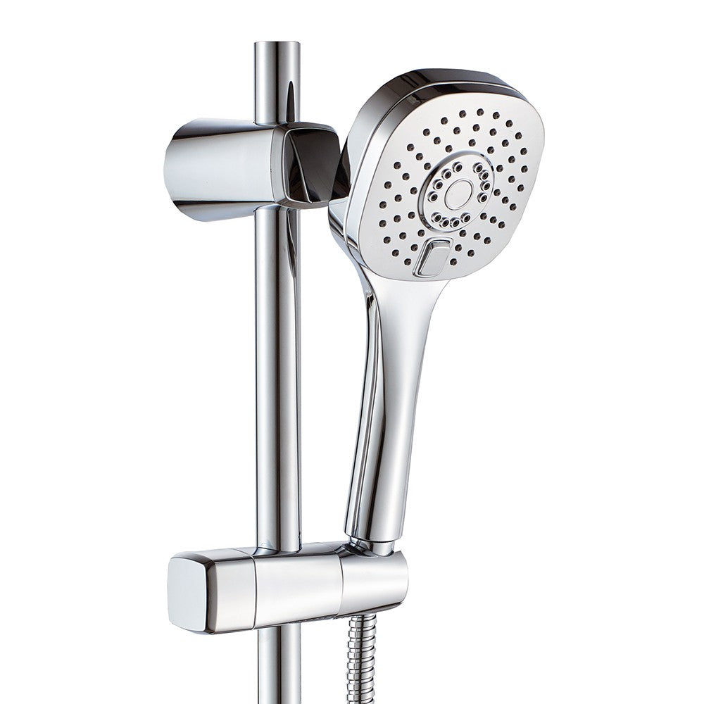 Set saliscendi anticalcare con doccino a 2 getti - serie paros