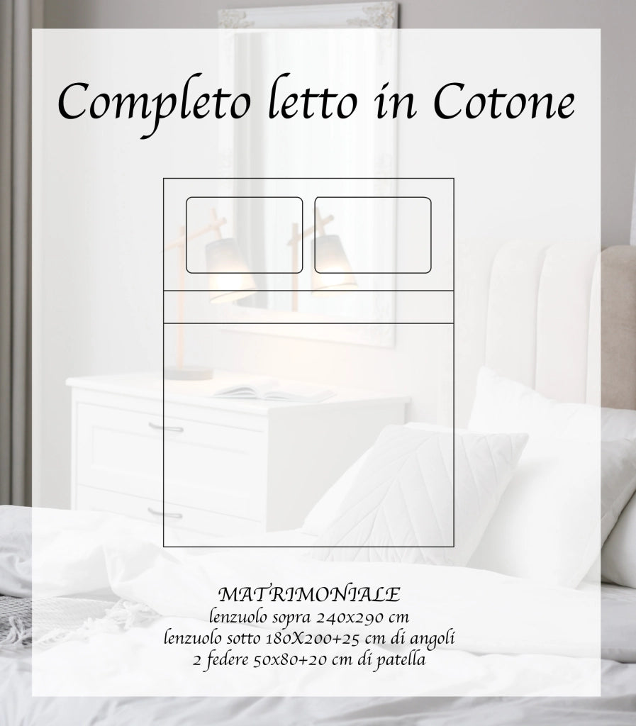 Completo Letto Lenzuola 100% Cotone Set Lenzuolo Moderno Sotto Sopra Federe Due Stampe In Altissima Definizione Dis65Tuscany - Matrimoniale