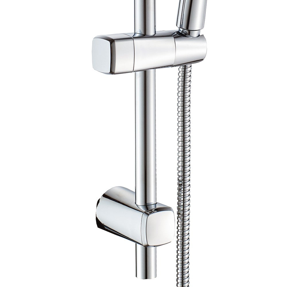 Set saliscendi anticalcare con doccino a 2 getti - serie paros