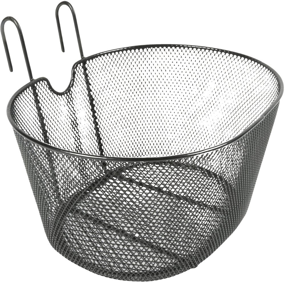 Cestino anteriore bici in metallo plastificato attacco al manubrio