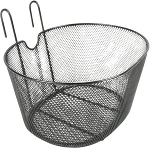 Cestino anteriore bici in metallo plastificato attacco al manubrio