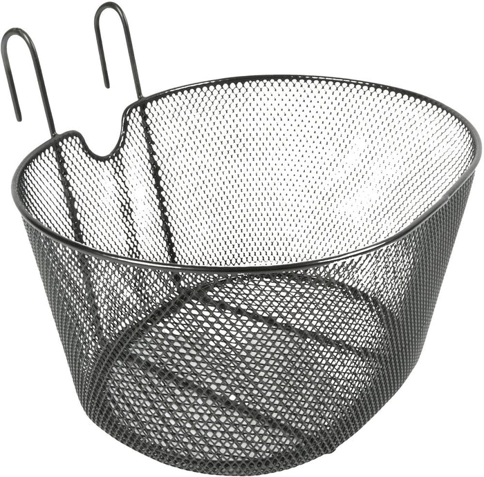 Cestino anteriore bici in metallo plastificato attacco al manubrio