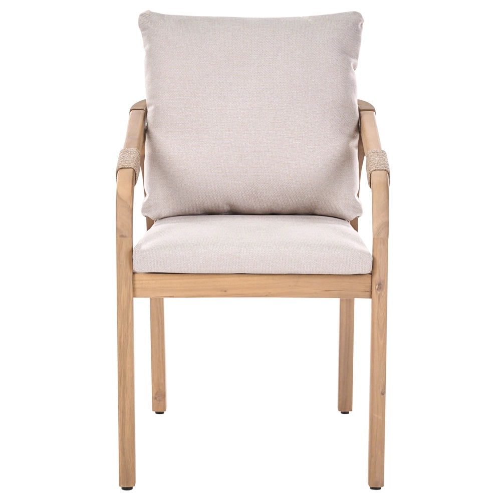 Set da pranzo da esterno composto da tavolo e 8 sedie in legno di acacia color marrone chiaro, con piano rettangolare in stile rustico da giardino