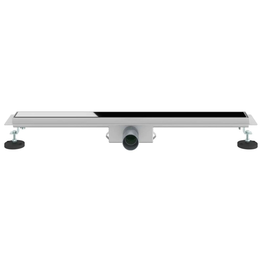 Drenaggio doccia con copertura in vetro Nero 80 cm CFW6815686