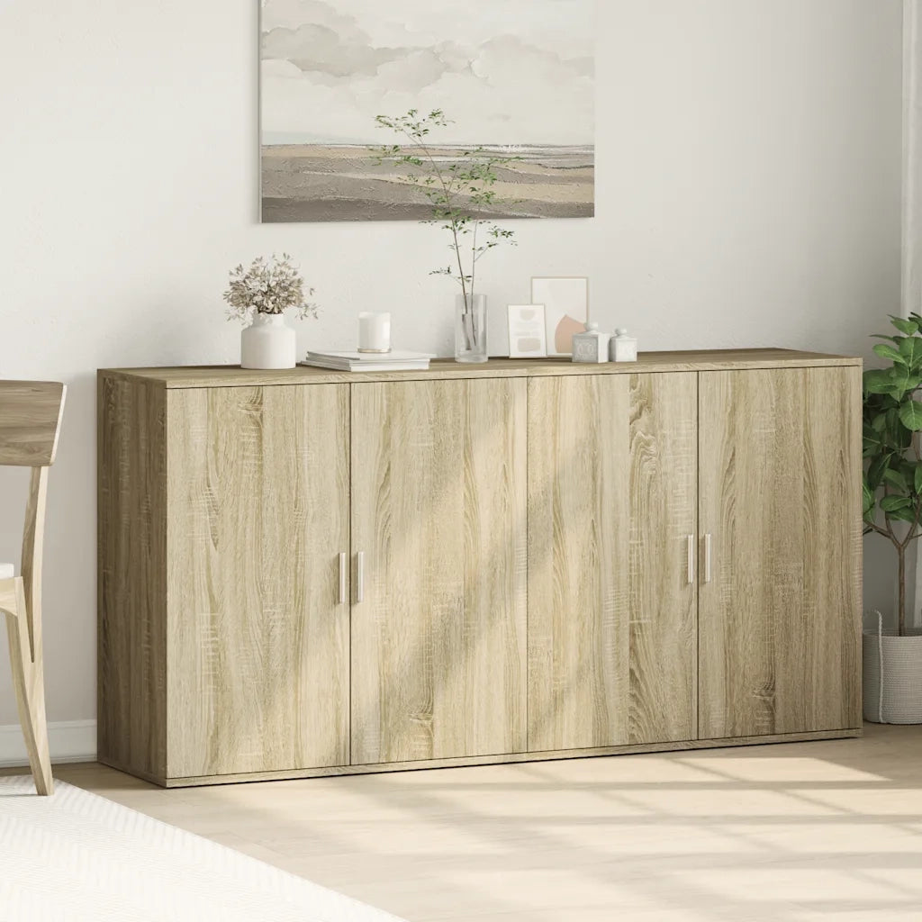 Credenze 2 pz Rovere Sonoma 79x38x80 cm in Legno Multistrato