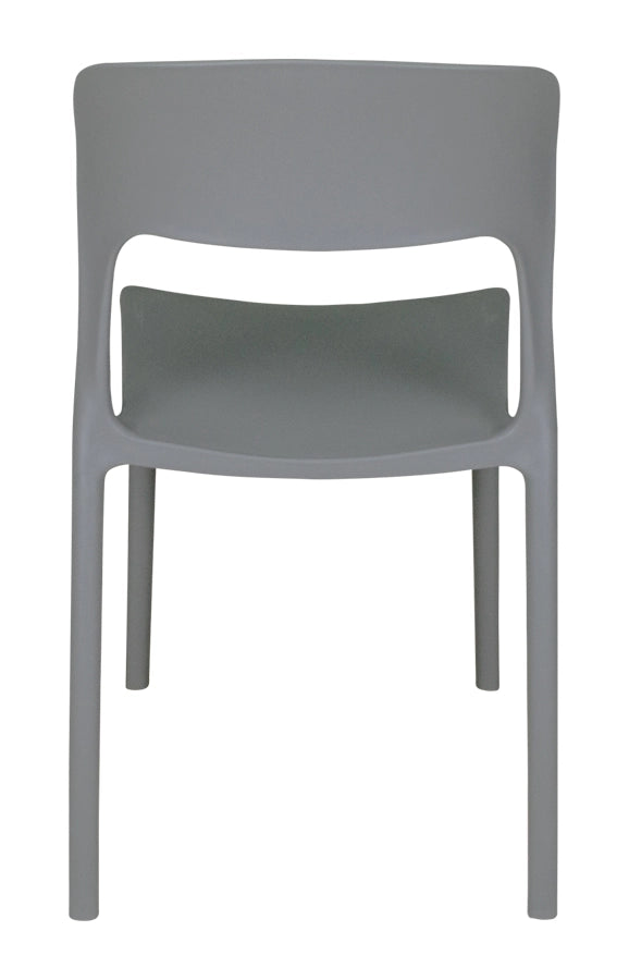 Set da 2 sedie impilabili in polipropilene grigio scuro- Maya - SD05MAPP
