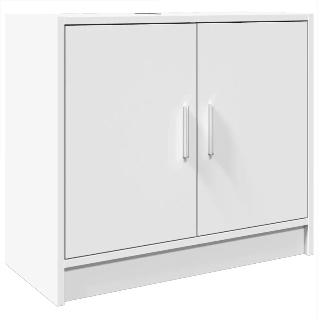 Mobile Lavabo-Armadietto da bagno Bianco 63x29x55 cm in Truciolato 236452