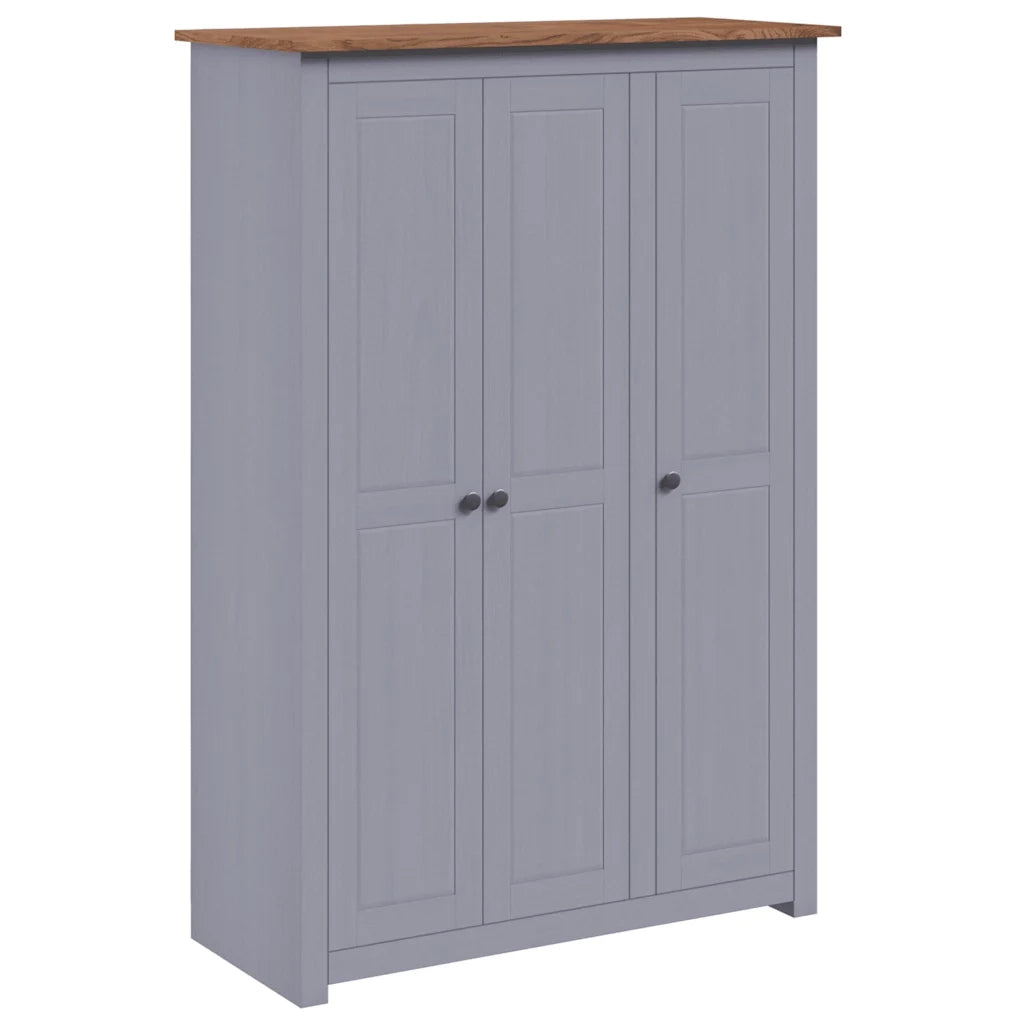 Armadio a 3 Ante Grigio 118x50x171,5cm in Pino Panama Range CFW5795995