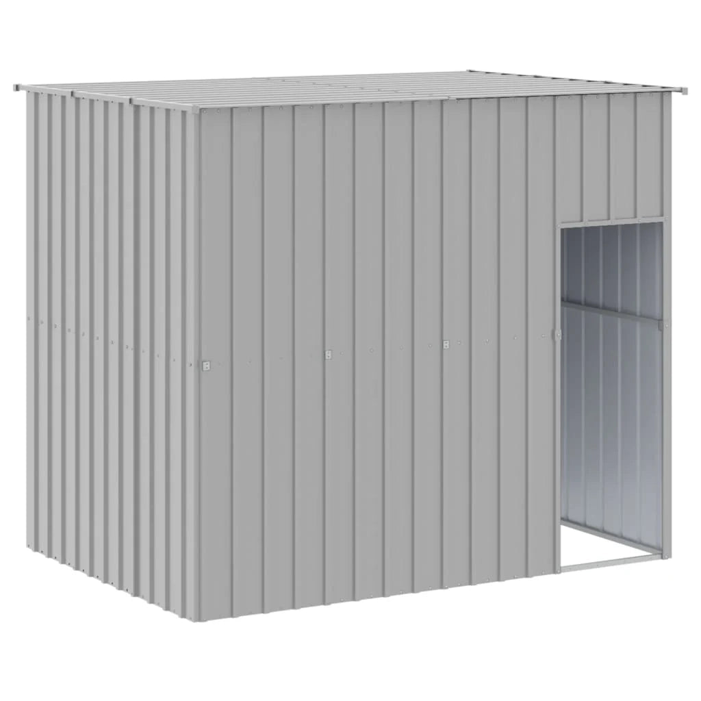 Cuccia per cani con recinto chiaro 214 x 865 x 181 cm grigio 02_0043512