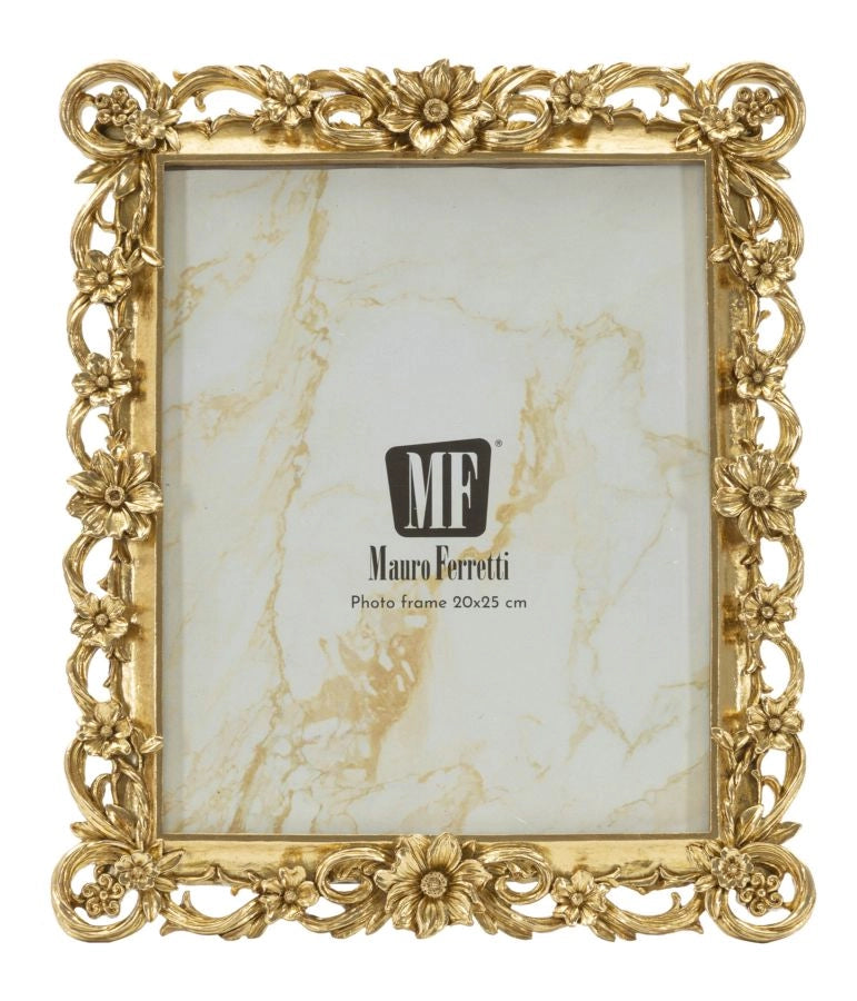 Cornice Classic 26,9x2x32,3 cm in Resina e Vetro Oro