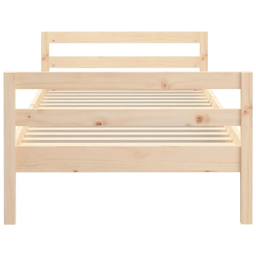 Letto senza Materasso 90x190 cm in Legno Massello di Pino 821634